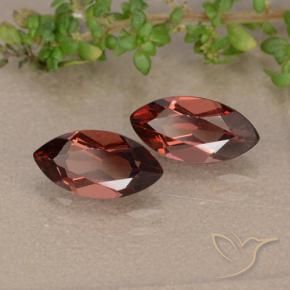 Gemme di Granato Piropo Rosso scuro naturale da 2.54 ct, Taglio marquise, VVS-VS