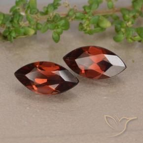 Gemme di Granato Piropo Rosso scarlatto profondo naturale da 2.21 ct, Taglio marquise, VVS-VS