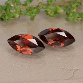 Gemme di Granato Piropo Rosso scuro naturale da 2.32 ct, Taglio marquise, VVS-VS