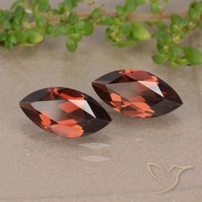 Gemme di Granato Piropo Rosso scuro naturale da 2.38 ct, Taglio marquise, VVS-VS