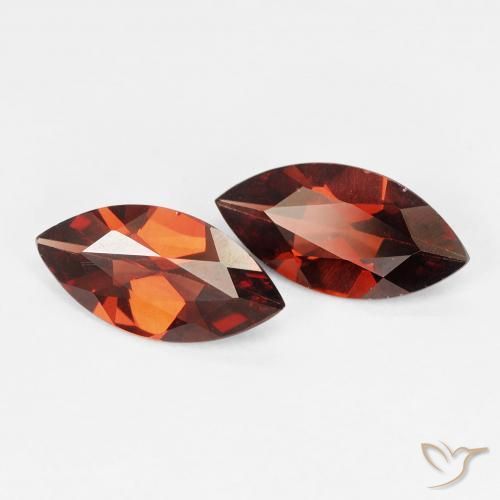 Gemme di Granato Piropo Rosso scarlatto profondo naturale da 2.00 ct, Taglio marquise, VVS-VS
