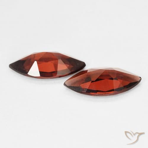 Gemme di Granato Piropo Rosso scarlatto profondo naturale da 2.00 ct, Taglio marquise, VVS-VS