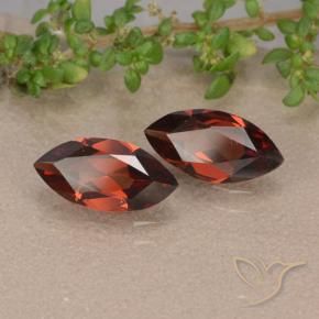 Gemme di Granato Piropo Rosso medio naturale da 2.15 ct, Taglio marquise, VVS-VS