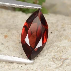 Granato Piropo Rosso scuro naturale da 1.21 ct, Taglio marquise, VVS-VS