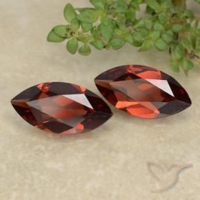 Gemme di Granato Piropo Rosso scuro naturale da 2.30 ct, Taglio marquise, VVS-VS