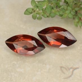 Gemme di Granato Piropo Rosso scuro naturale da 1.71 ct, Taglio marquise, VVS-VS