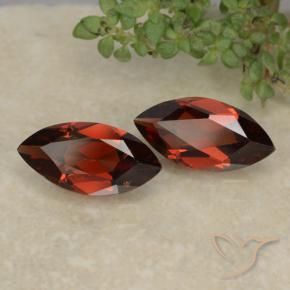 Gemme di Granato Piropo Rosso Sangue Profondo naturale da 2.30 ct, Taglio marquise, VVS-VS