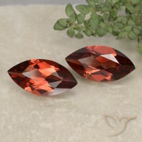 Gemme di Granato Piropo Rosso scarlatto profondo naturale da 2.25 ct, Taglio marquise, VVS-VS