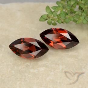 Gemme di Granato Piropo Rosso scuro naturale da 2.51 ct, Taglio marquise, VVS-VS