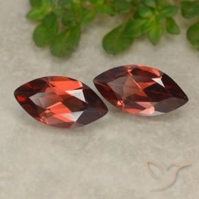 Gemme di Granato Piropo Rosso scuro naturale da 2.15 ct, Taglio marquise, VVS-VS