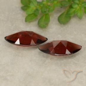 Gemme di Granato Piropo Rosso scuro naturale da 2.35 ct, Taglio marquise, VVS-VS