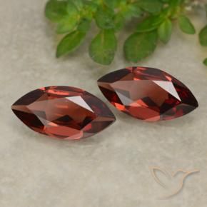 Gemme di Granato Piropo Rosso scuro naturale da 2.15 ct, Taglio marquise, VVS-VS