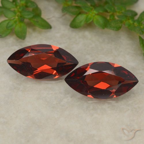 2.09ctw Naturale Rosso scuro Granato Piropo, Taglio marquise, VVS-VS