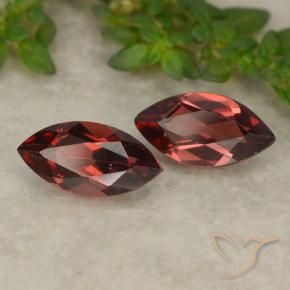 Gemme di Granato Piropo Rosso scarlatto profondo naturale da 2.38 ct, Taglio marquise, VVS-VS