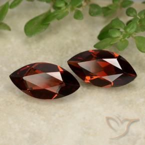 Gemme di Granato Piropo Rosso scuro naturale da 2.30 ct, Taglio marquise, VVS-VS