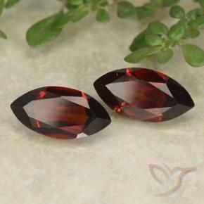 Gemme di Granato Piropo Rosso scuro naturale da 2.37 ct, Taglio marquise, VVS-VS