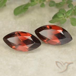 Gemme di Granato Piropo Rosso scuro naturale da 2.35 ct, Taglio marquise, VVS-VS
