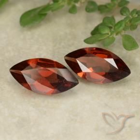 Gemme di Granato Piropo Rosso scuro naturale da 1.83 ct, Taglio marquise, VVS-VS