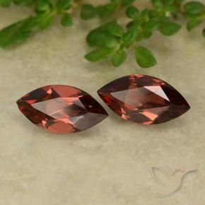Gemme di Granato Piropo Rosso scarlatto profondo naturale da 2.38 ct, Taglio marquise, VVS-VS