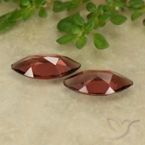 Gemme di Granato Piropo Rosso scuro naturale da 2.24 ct, Taglio marquise, VVS-VS