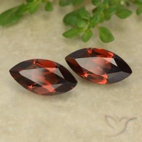 Gemme di Granato Piropo Rosso scuro naturale da 2.63 ct, Taglio marquise, VVS-VS