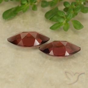 Gemme di Granato Piropo Rosso scuro naturale da 2.41 ct, Taglio marquise, VVS-VS