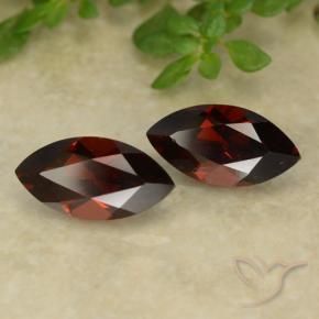 Gemme di Granato Piropo Rosso Sangue Profondo naturale da 2.83 ct, Taglio marquise, VVS-VS