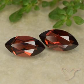 Gemme di Granato Piropo Rosso scuro naturale da 3.06 ct, Taglio marquise, VVS-VS