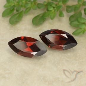 Gemme di Granato Piropo Rosso scuro naturale da 2.49 ct, Taglio marquise, VVS-VS