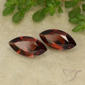 Gemme di Granato Piropo Rosso scuro naturale da 2.22 ct, Taglio marquise, VVS-VS