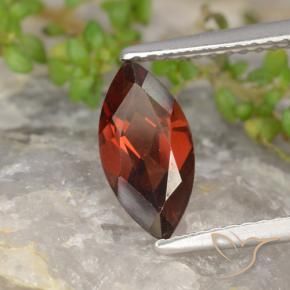 Granato Piropo Rosso scuro naturale da 1.25 ct, Taglio marquise, VVS