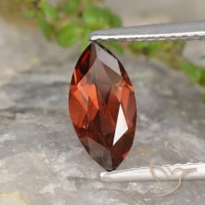 Granato Piropo Rosso scuro naturale da 1.21 ct, Taglio marquise, VVS-VS