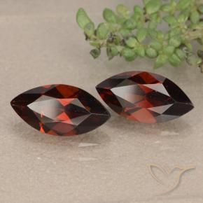 Gemme di Granato Piropo Rosso Sangue Profondo naturale da 2.56 ct, Taglio marquise, VVS-VS