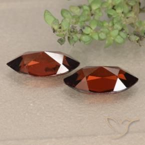 Gemme di Granato Piropo Rosso scuro naturale da 2.57 ct, Taglio marquise, VVS-VS