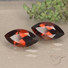 Gemme di Granato Piropo Rosso scuro naturale da 2.71 ct, Taglio marquise, VVS-VS