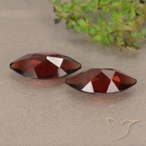 Gemme di Granato Piropo Rosso scuro naturale da 2.22 ct, Taglio marquise, VVS-VS