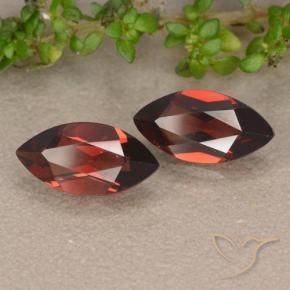 Gemme di Granato Piropo Rosso scarlatto profondo naturale da 2.54 ct, Taglio marquise, VVS-VS
