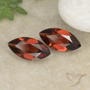 Gemme di Granato Piropo Rosso scuro naturale da 2.04 ct, Taglio marquise, VVS-VS