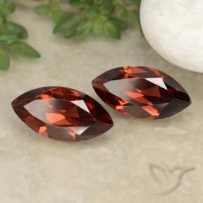 Gemme di Granato Piropo Rosso scuro naturale da 2.47 ct, Taglio marquise, VVS-VS
