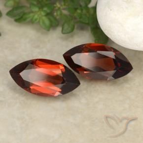 Gemme di Granato Piropo Rosso scuro naturale da 2.38 ct, Taglio marquise, VVS-VS