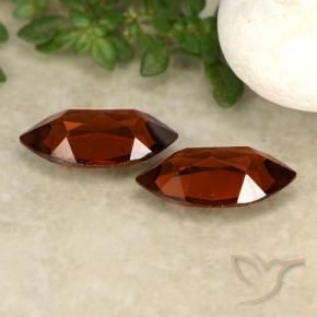 Gemme di Granato Piropo Rosso scuro naturale da 2.38 ct, Taglio marquise, VVS-VS