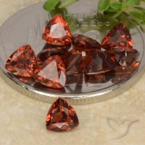 Gemme di Granato Piropo Rosso medio naturale da 3.22 ct, Taglio trillion, VS