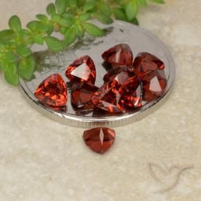 Gemme di Granato Piropo Rosso scarlatto naturale da 3.11 ct, Taglio trillion, VS
