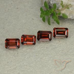 Gemme di Granato Piropo Sangria rossa naturale da 3.09 ct, Ottagonale / Taglio smeraldo, VS