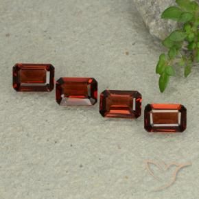 Gemme di Granato Piropo Rosso scuro naturale da 2.26 ct, Ottagonale / Taglio smeraldo, VS