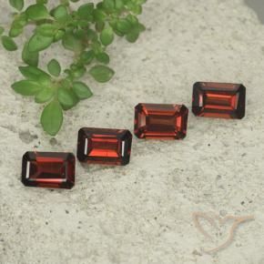 Gemme di Granato Piropo Rosso scuro naturale da 2.65 ct, Ottagonale / Taglio smeraldo, VS