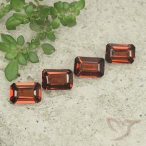 Gemme di Granato Piropo Rosso medio naturale da 2.06 ct, Ottagonale / Taglio smeraldo, VS