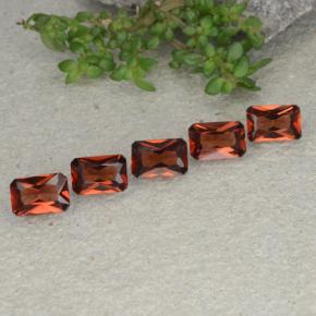 Granato piropo naturale rosso da 2,76 ct, taglio smeraldo, VVS-VS