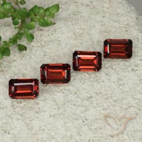 Gemme di Granato Piropo Rosso scuro naturale da 2.97 ct, Ottagonale / Taglio smeraldo, VS