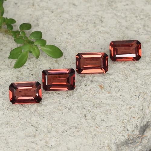 Gemme di Granato Piropo Rosso scarlatto naturale da 2.12 ct, Ottagonale / Taglio smeraldo, VVS-VS
